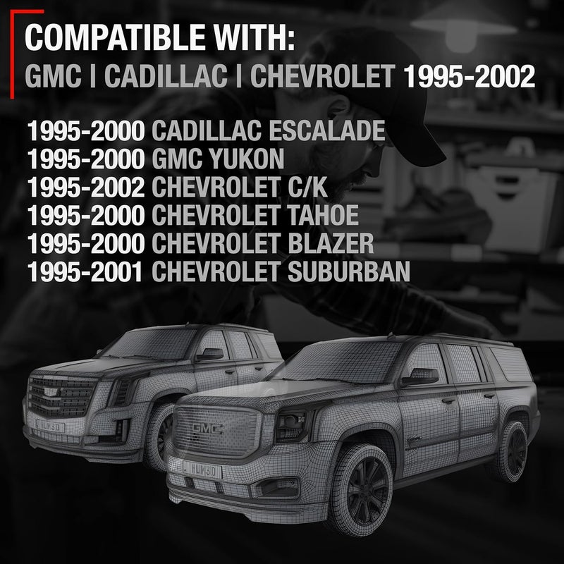 T1A مقبض باب السائق والراكب الأمامي/الخلفي - متوافق مع شيفروليه GMC C1500 K1500 Suburban من 1995-1999، C2500 K2500 Suburban، 95-00 C3500 K3500، 95-02 C3500HD، C5500-15708051، 15708052 - Image 4